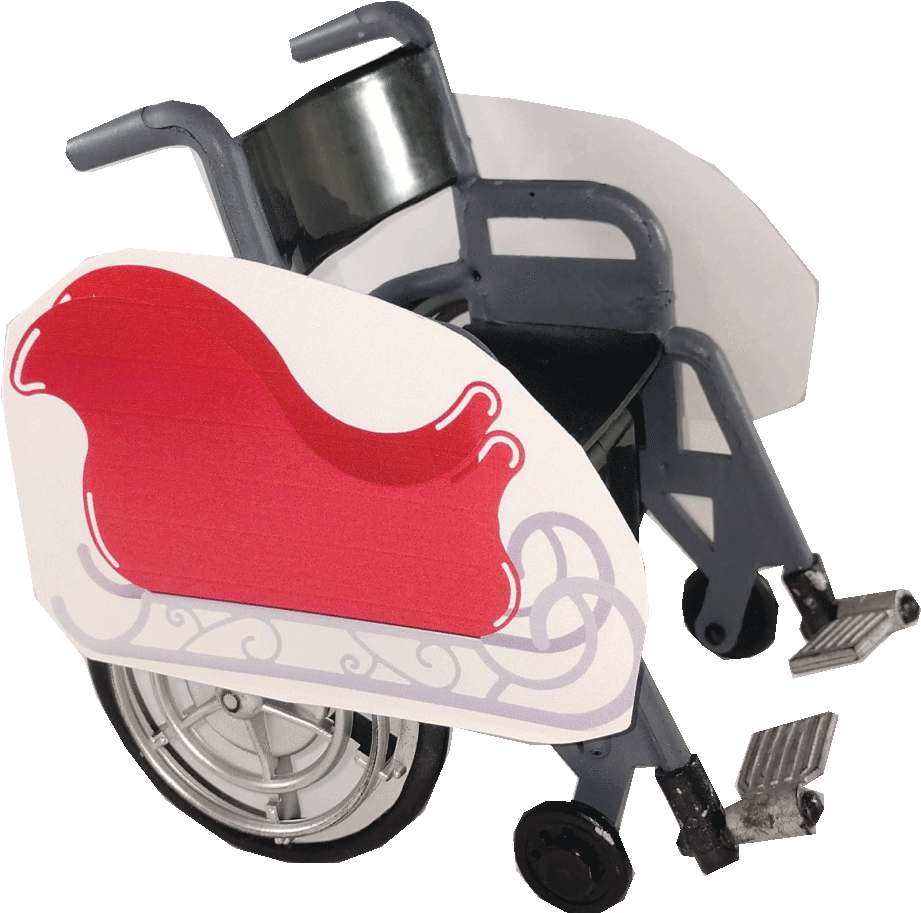 Santa's Sleigh Wheelchair Costume Child's - Santa Claus (1000x1000), Png Download