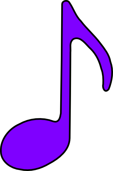 Eighth Note With Color (390x591), Png Download