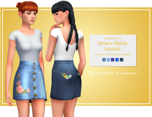 Colorful Plumbobs Sims Four, Sims 4 Mm Cc, Sims 3, - Sondescent Skirt Recolors (500x396), Png Download