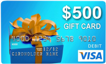 $500 Visa Gift Card (400x400), Png Download