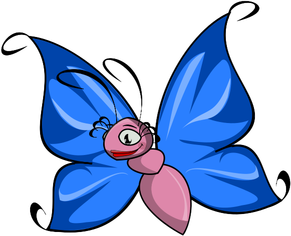 Moth Clipart Cute Butterfly - Cute Butterfly Clipart Free (640x480), Png Download