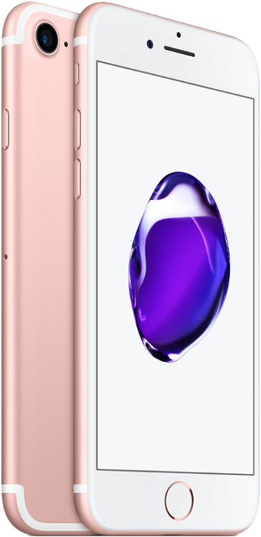 Iphone 7 Features A 12mp Camera With 4k Video And Optical - Apple Iphone 7 - 128 Gb - Rose Gold - Unlocked (584x1024), Png Download