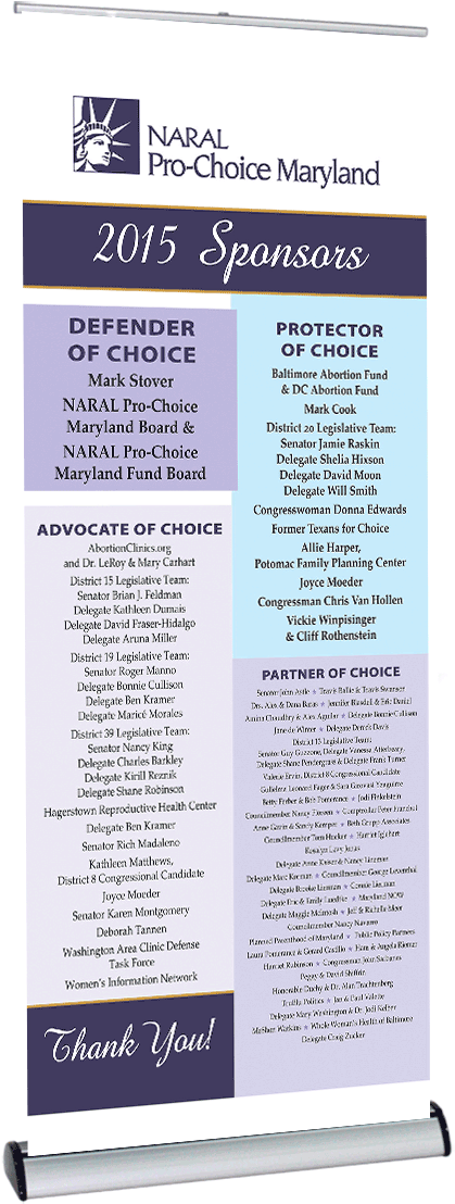 Sponsor Banner For Naral Pro-choice Maryland - Quinter Design (670x1200), Png Download
