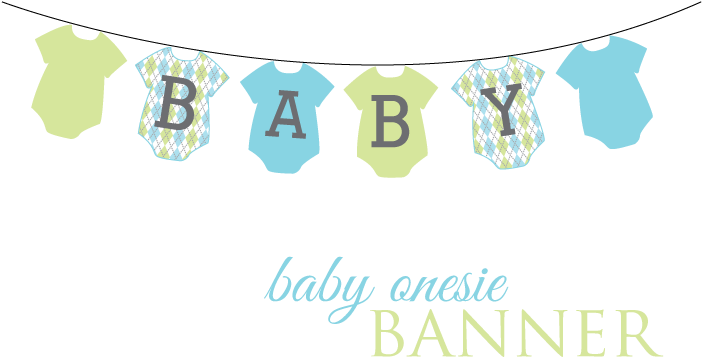 Onesie Banner Download Here - Baby Shower Banner Png (792x612), Png Download
