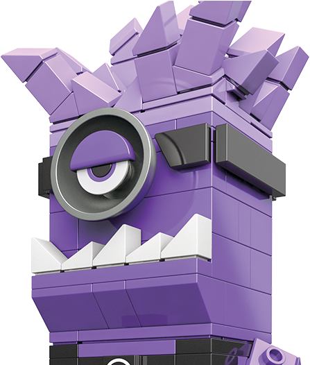 Kevin The Minion Purple - Mega Bloks Kubros Despicable Me Evil Minion Building (1000x525), Png Download