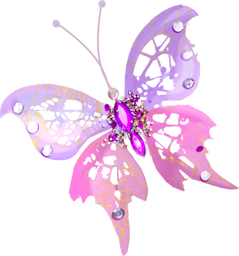 0 6e948 F8d79571 L Cute Butterfly, Dragonflies, Tube, - Tubes Png Pink (468x500), Png Download