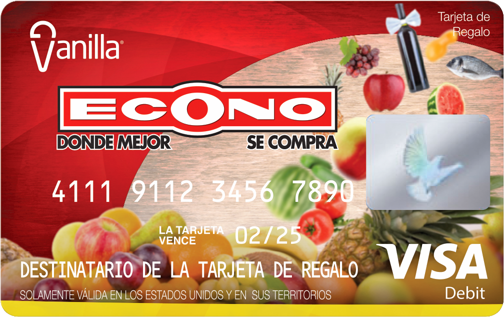 The Econo Prepaid Card Is Backed By The Visa Brand - Econo (1090x719), Png Download