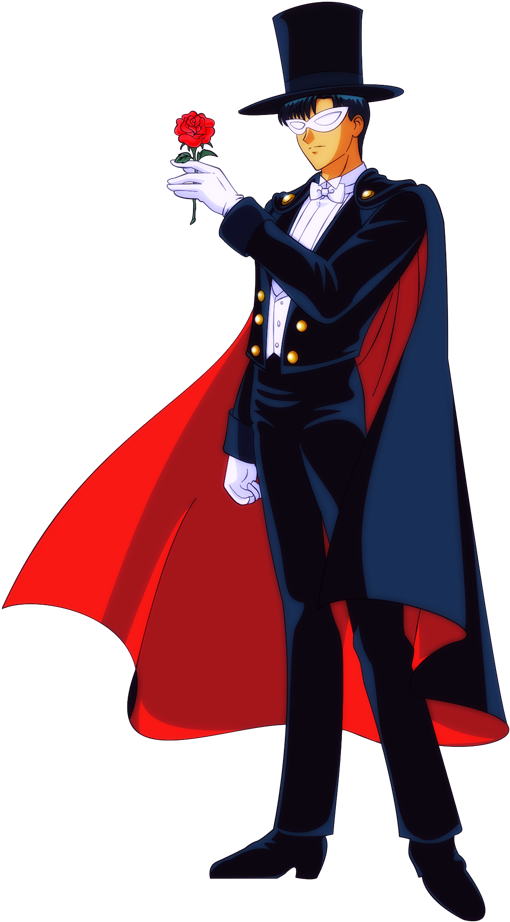 Tuxedo Mask - Sailor Moon Necklace - Tuxedo Mask - Anime Necklace (658x921), Png Download