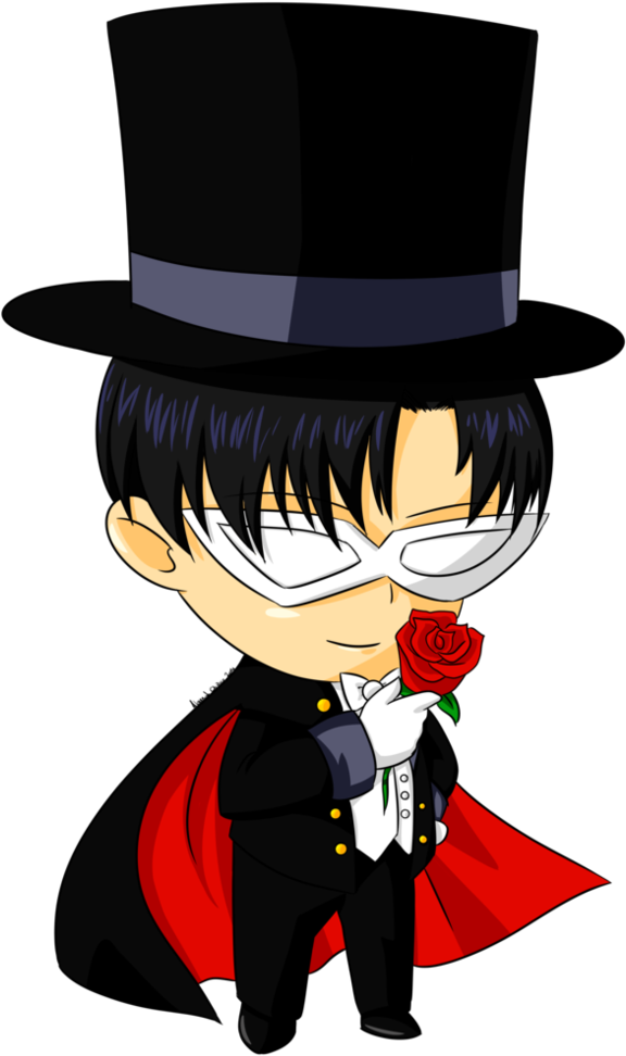 Chibi Tuxedo Mask For Katie0513 By Starlightfroggy - Sailor Moon Tuxedo Mask Chibi (786x1017), Png Download