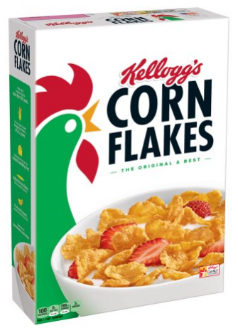 Kellogg's Corn Flakes Cereal - Kellogg's Corn Flakes - 24 Oz Box (736x460), Png Download