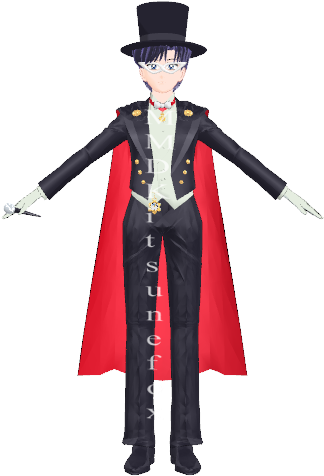 Tuxedo Mask 3d Model (400x500), Png Download