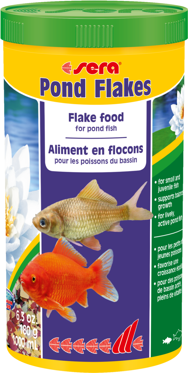 07070 Int Sera Pond Flakes 1000 Ml Top - Sera Pond Flakes, 1000 Ml (647x1280), Png Download