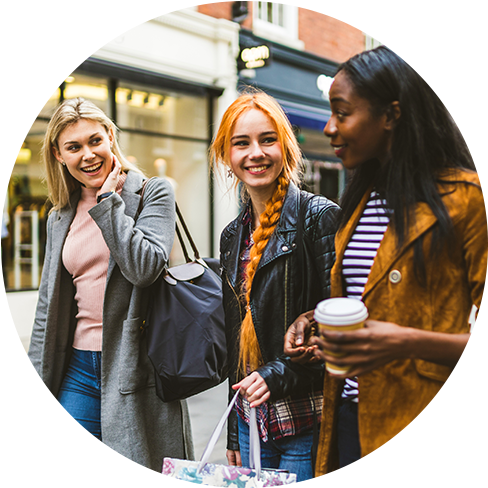 Use Them Everywhere Visa Is Accepted - Walking Three Girls Clipart (500x500), Png Download