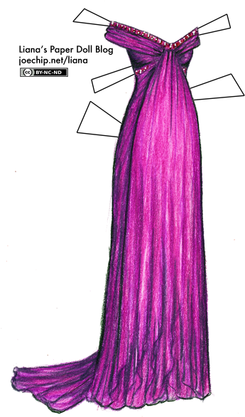 Oscars 2011 Natalie Portman Purple Gown Tabbed - Dress (355x591), Png Download