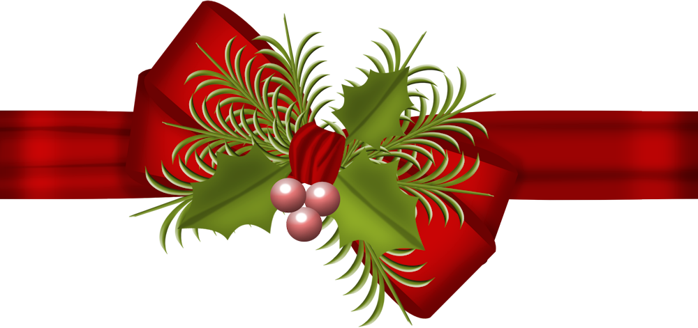 Lazos Navidad Png - Lazo De Navidad Png (1000x471), Png Download