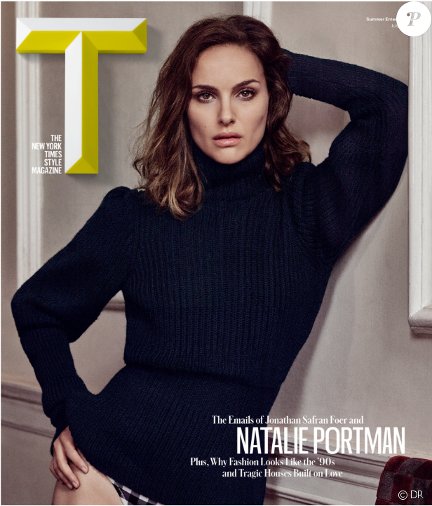 Natalie Portman En Couverture De La Revue T Pour Le - Natalie Portman T Magazine (950x720), Png Download