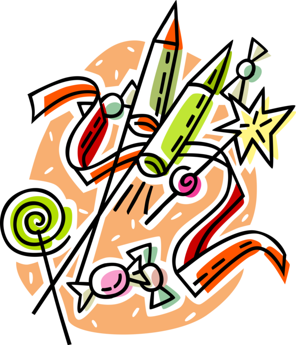 Vector Illustration Of Independence Day 4th Fourth - Fete Du Village (601x700), Png Download