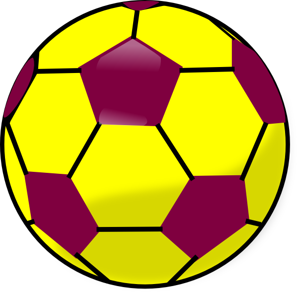 Blue And Yellow Soccerball Clip Art At Clkercom Vector - Soccer Ball Yellow Png (600x590), Png Download