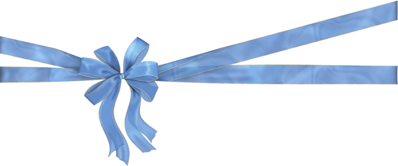 Dibujos Lazos Azules Clipart Ribbon Blue - Cinta De Regalo Azul Png (800x334), Png Download