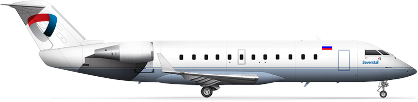 Crj-200 - Bombardier Canadair Regional Jet (825x202), Png Download