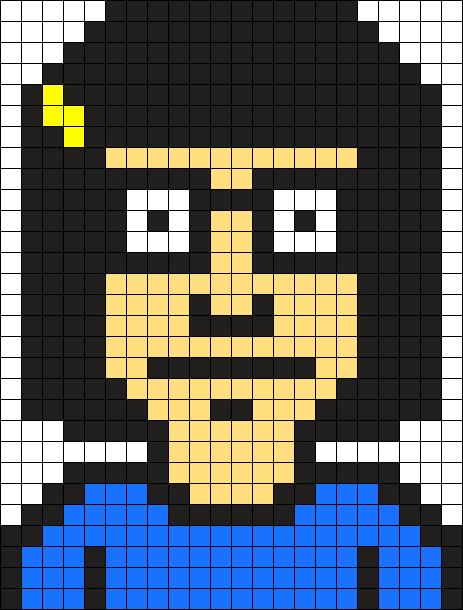 Tina Belcher Perler Bead Pattern / Bead Sprite - Perler Beads Tina Belcher (463x610), Png Download