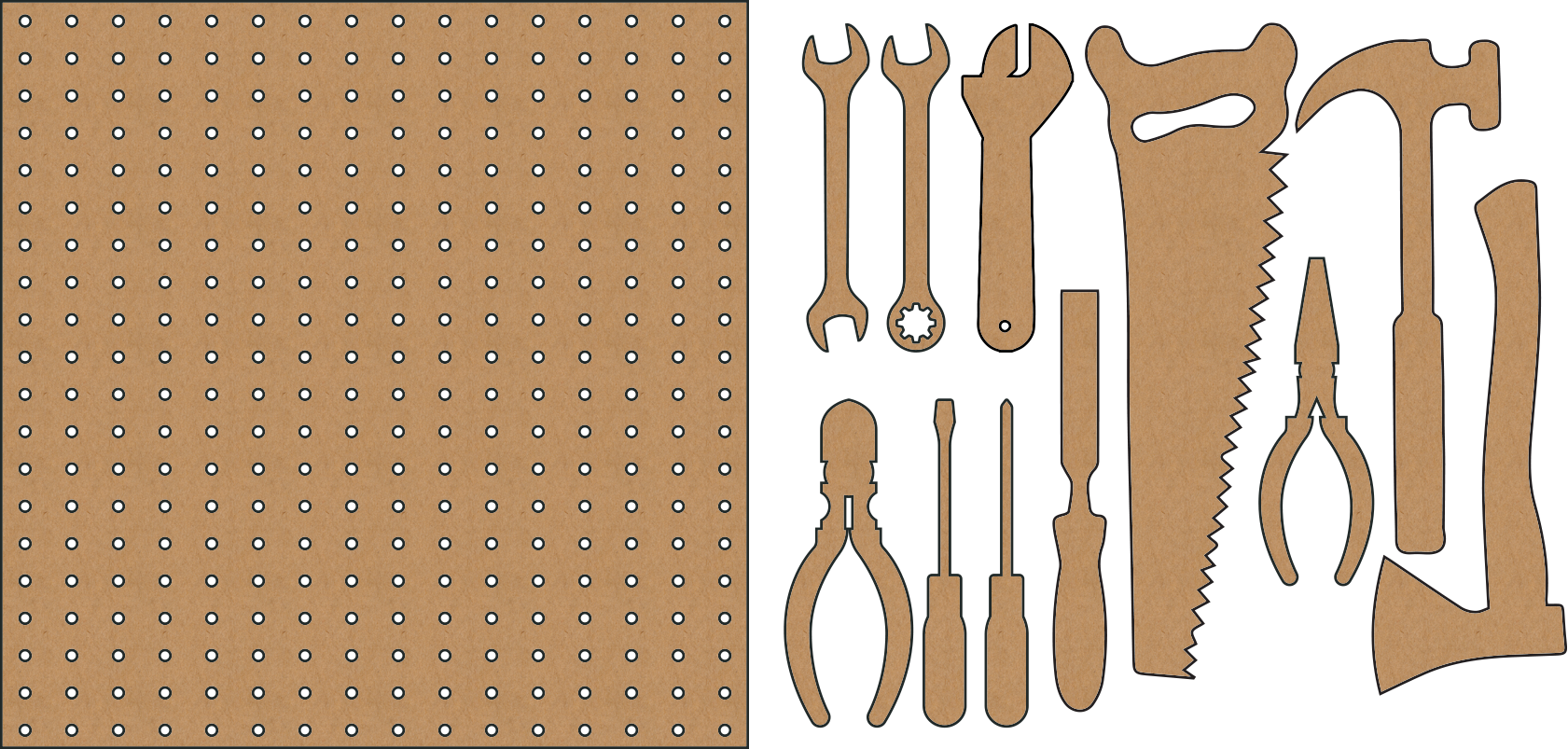 Perforated Hardboard (1681x803), Png Download