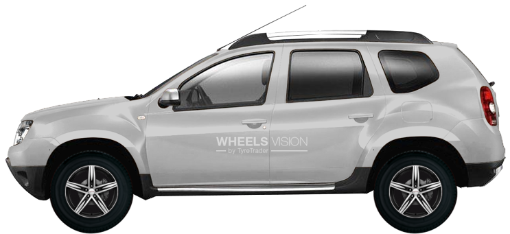 Factory Wheels And Tyres Sizes Renault Duster - Renault Duster 2018 White (800x416), Png Download