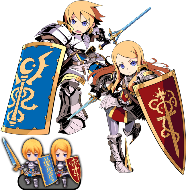 Etrian Odyssey Protector Female (659x762), Png Download