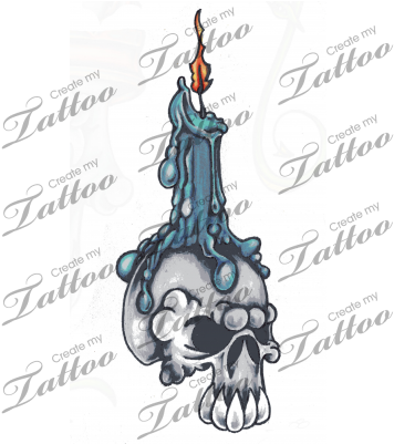 Waxy Skull - Egyptian Cross Tattoo Designs (400x400), Png Download
