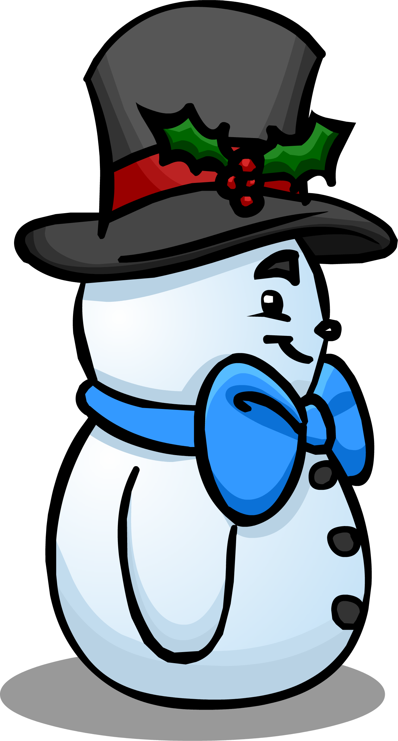 Top Hat Snowman Sprite 007 - Portable Network Graphics (1330x2475), Png Download