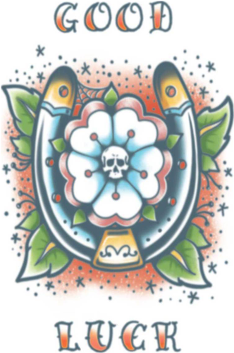 Count - A - Tinsley Transfers Horseshoe Vintage Temporary Tattoo (500x500), Png Download