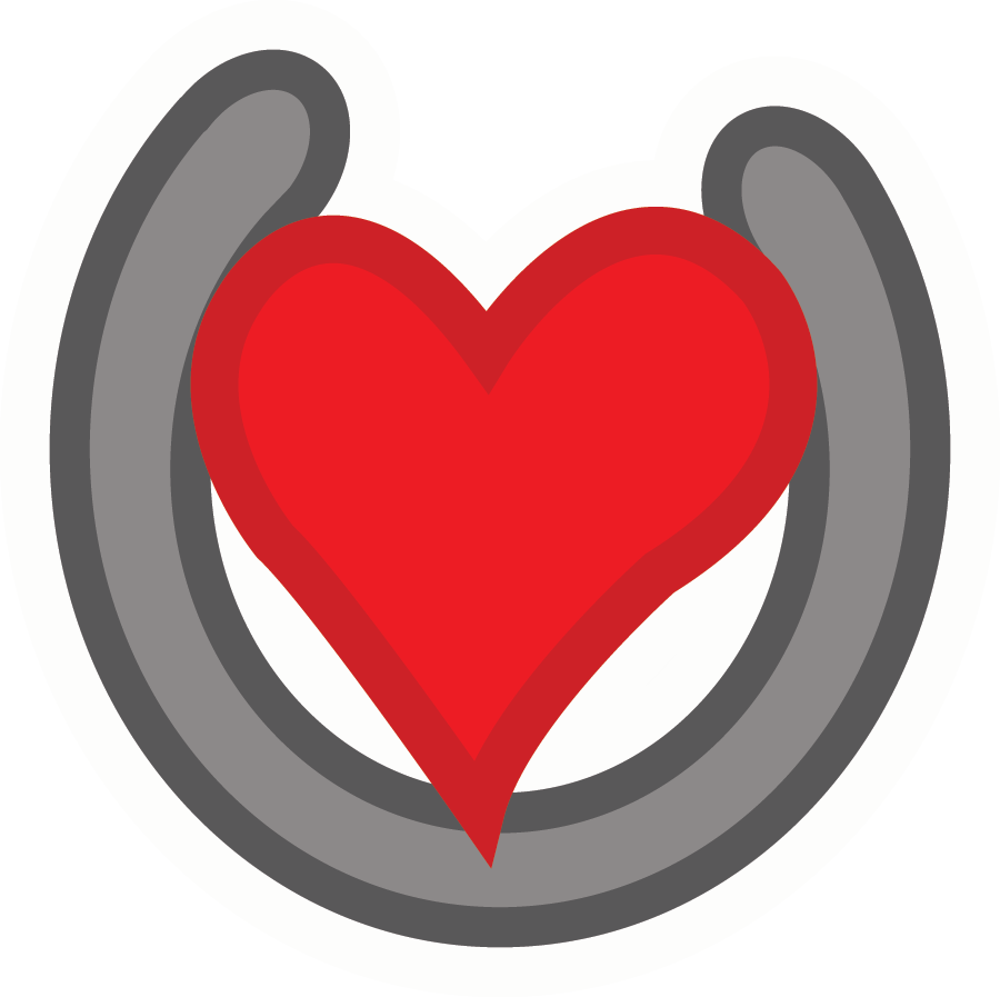 Hearts Clipart Horseshoe - Horse Shoe Heart Clip Art (900x897), Png Download