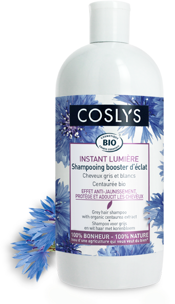 Grey Hair Shampoo With Organic Centaurea Extract - Coslys White Hair Shampoo 500 Ml 500 Ml (728x660), Png Download