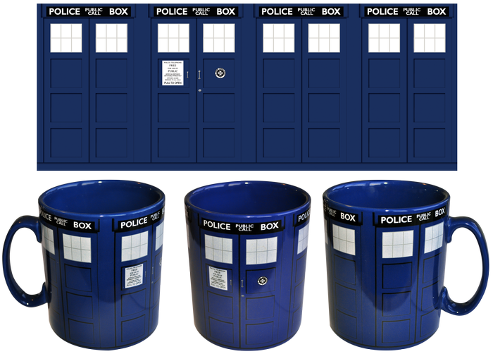 Enlarge - Doctor Who Tardis Cup (700x502), Png Download