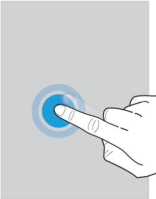 Screen Showing A Finger Tapping An Item - Acciones Basicas En Pantallas Tactiles (320x480), Png Download