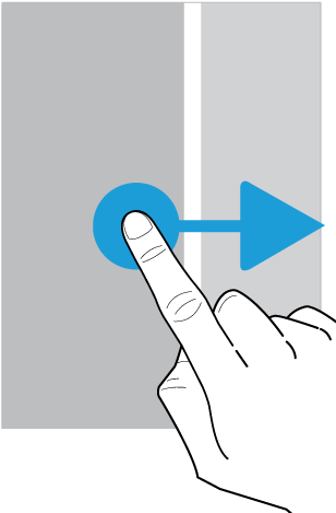 Screen Showing A Finger Moving To The Right - Touch Screen Cartoon Png (320x480), Png Download