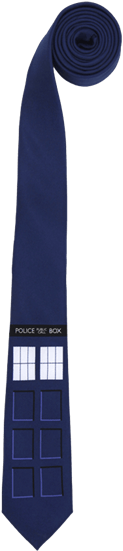 Doctor Who Tardis Skinny Tie - Necktie (555x555), Png Download