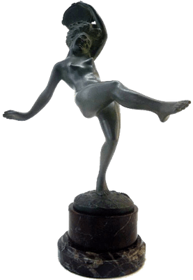 Art Deco Robert Bousquet - Sculpture (400x400), Png Download