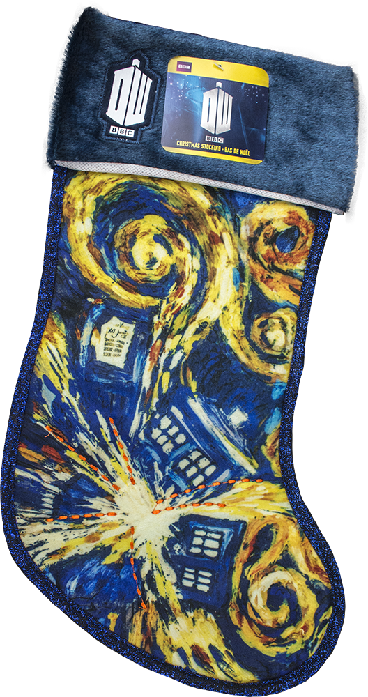 Doctor Who Exploding Tardis Stocking (528x1000), Png Download