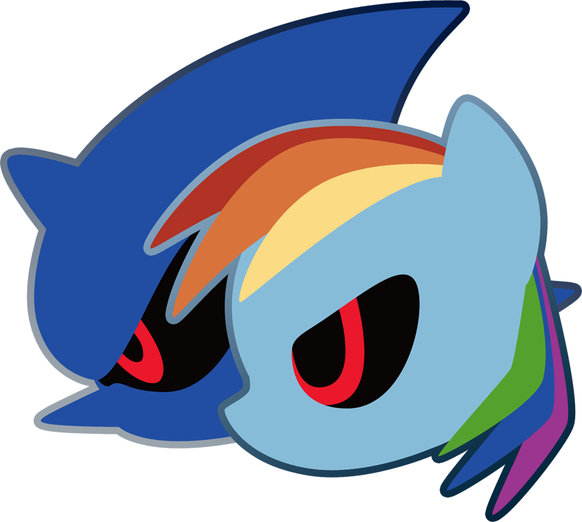 Fuzon-s, Crossover, Duo, Logo, Metal Dash, Metal Sonic, - Metal Sonic My Little Pony (850x763), Png Download