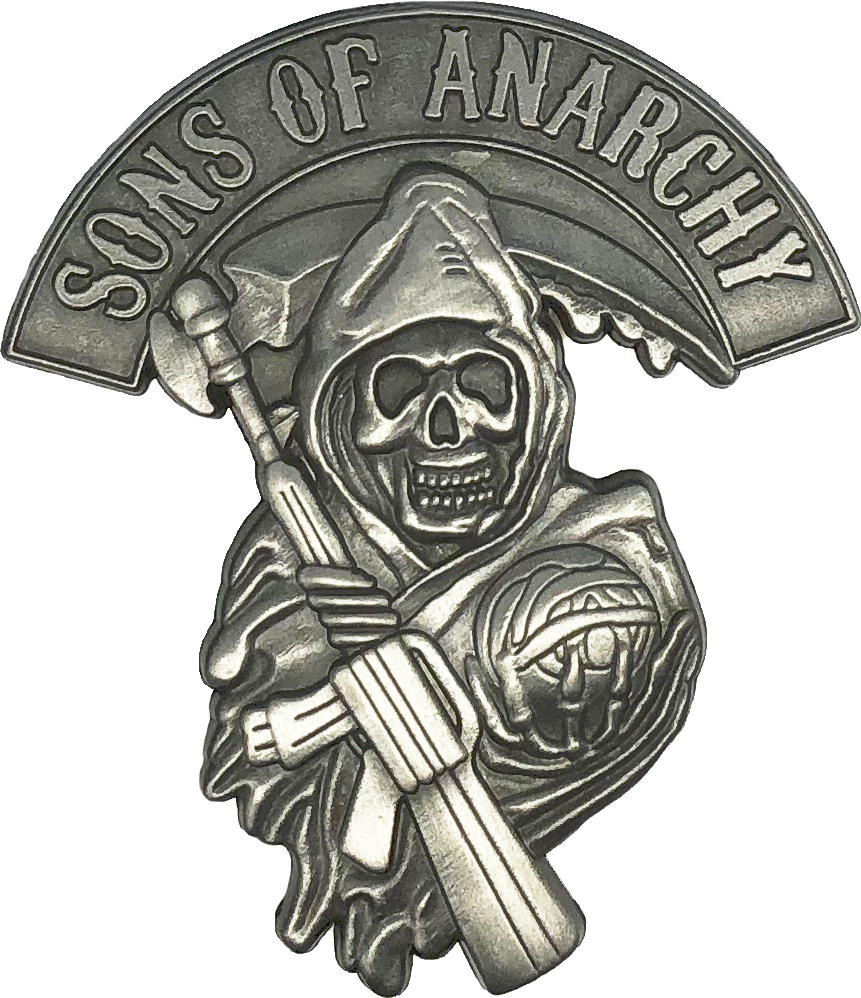 Sons Of Anarchy Badge Pin - Sons Of Anarchy Badge (861x998), Png Download