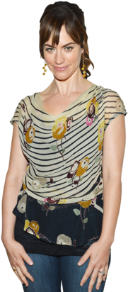 Maggie Siff On Sons Of Anarchy, Riding Motorcycles, - Maggie Siff (330x412), Png Download