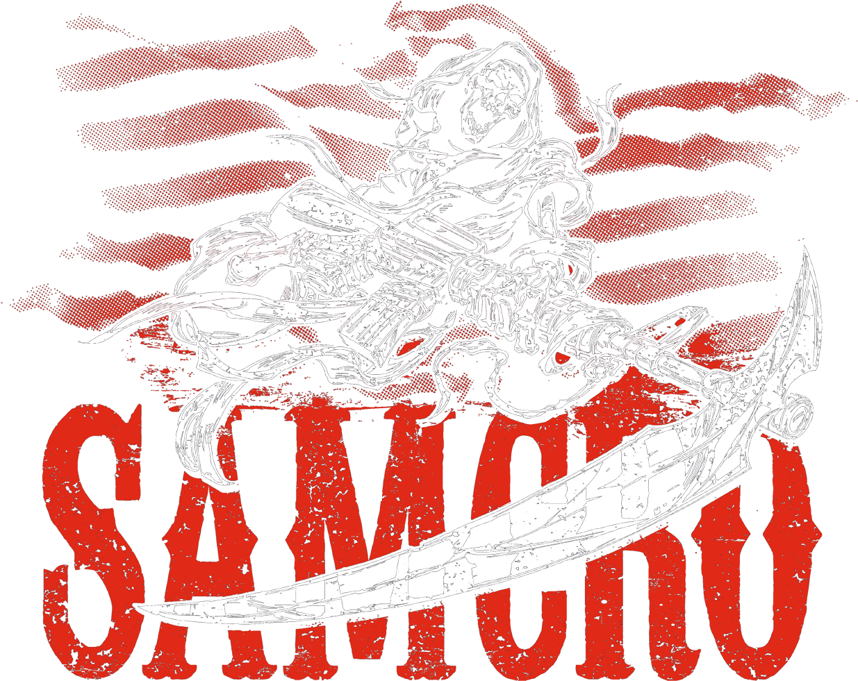 Sons Of Anarchy Acronym Men's V Neck T Shirt - Illustration (1251x1118), Png Download