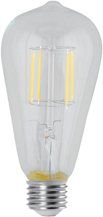 St-48 Clear 4w - Kodak 4w Dimmable St-48 Clear Led Bulb - E26 Base, (300x480), Png Download
