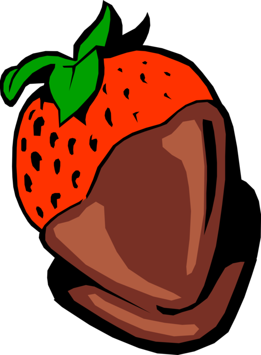 Vector Illustration Of Garden Strawberry Edible Fruit - Strawberry (515x700), Png Download