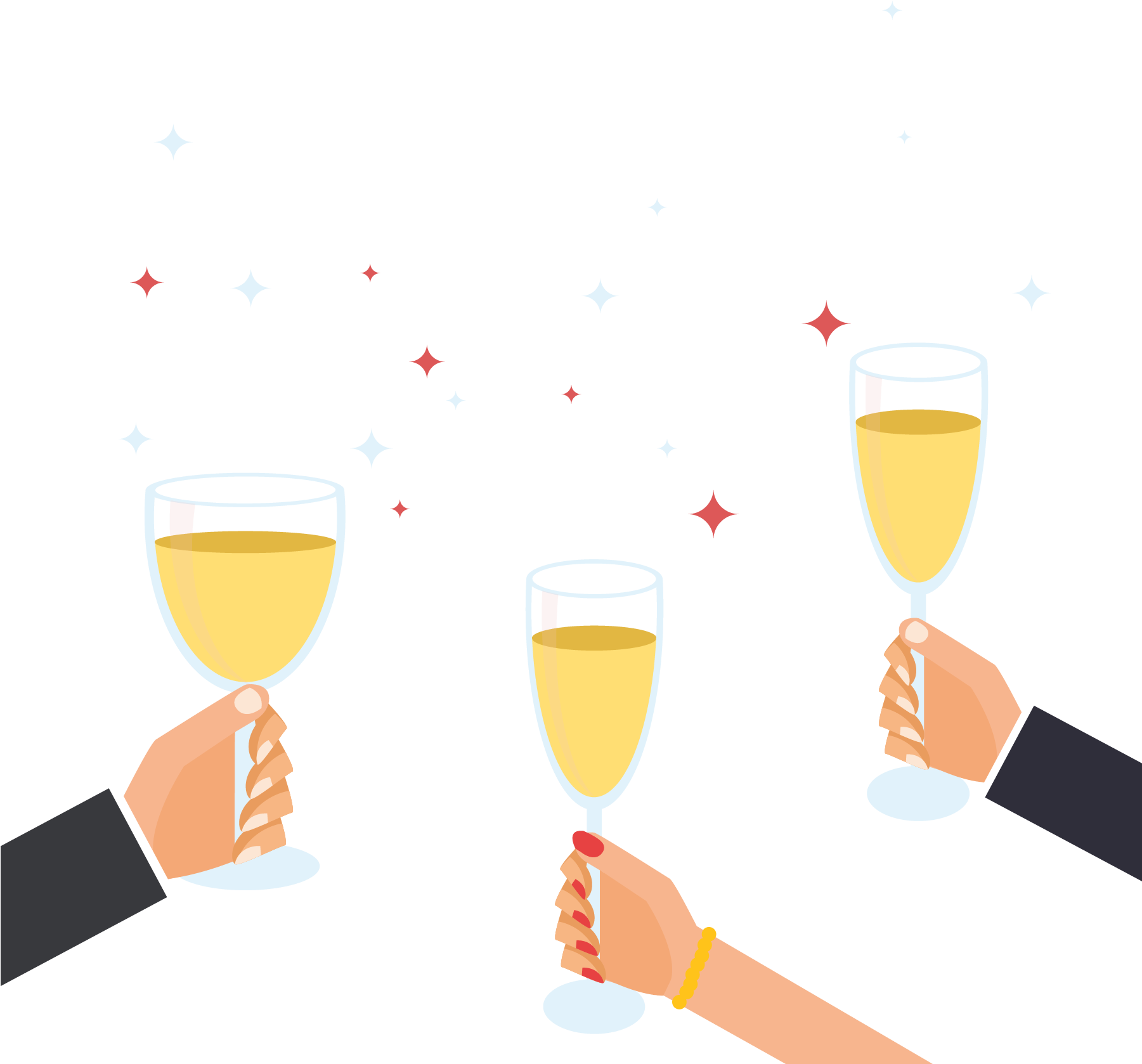 Vector Free Download Champagne Toast Clipart - Toast (1800x1800), Png Download