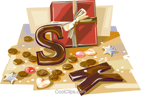 Dutch Christmas Chocolate Letters Royalty Free Vector - Christmas Day (480x329), Png Download