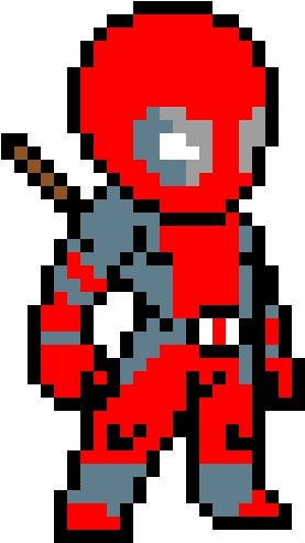 Deadpool - Pixel Art Deadpool Png (1200x1200), Png Download