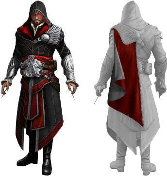 Entine Crimson Cape V [/img] - Assassin's Creed Brotherhood Roman Gilded (382x384), Png Download