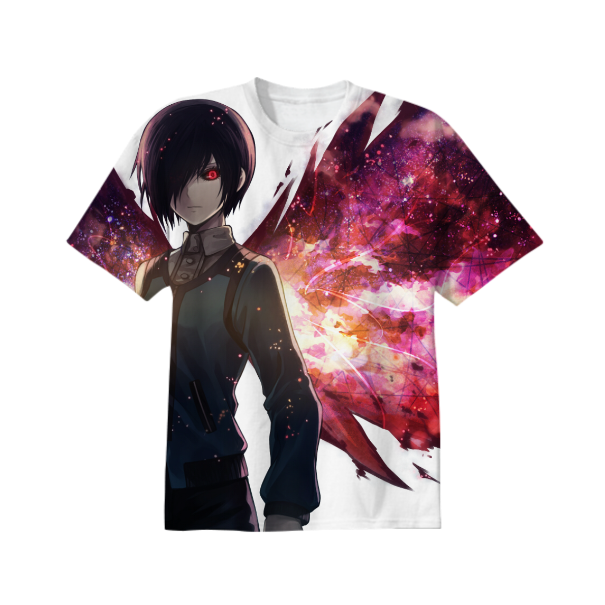 Shop Touka Kirishima Cotton T-shirt By Etho - Tokyo Ghoul T Shirt Touka (1190x1190), Png Download